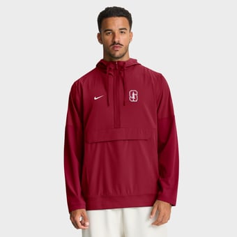 Men's Nike Cardinal Stanford Cardinal Anorak Half-Zip Hoodie Jacket