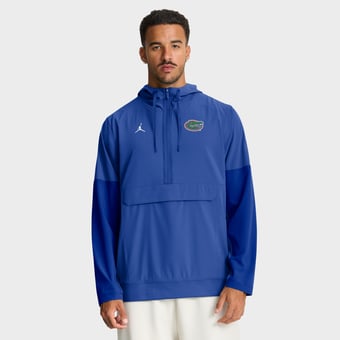 Men's Jordan Brand Royal Florida Gators Anorak Half-Zip Hooded Jacket