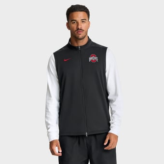 Men's Nike Black Ohio State Buckeyes Primetime Victory Therma-FIT Full-Zip Vest