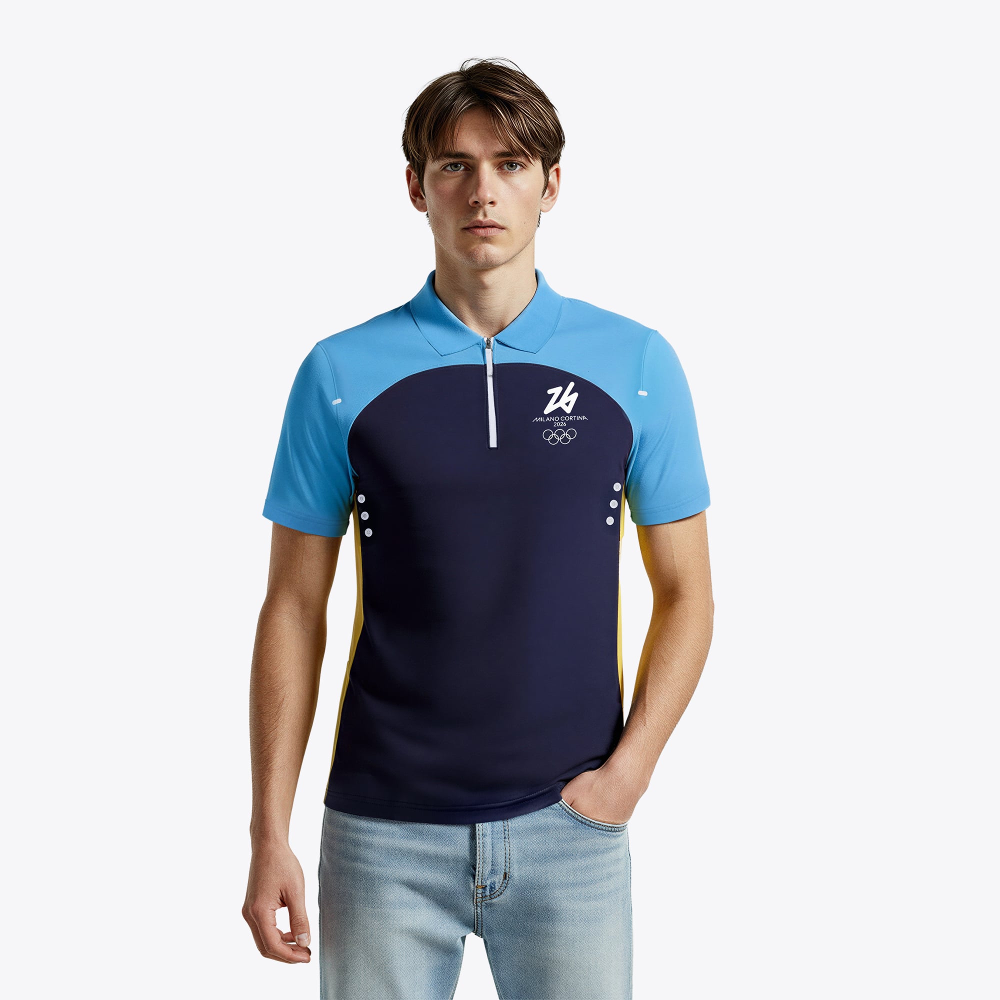 Polo tecnica Olimpiadi Milano Cortina 2026 - Blu