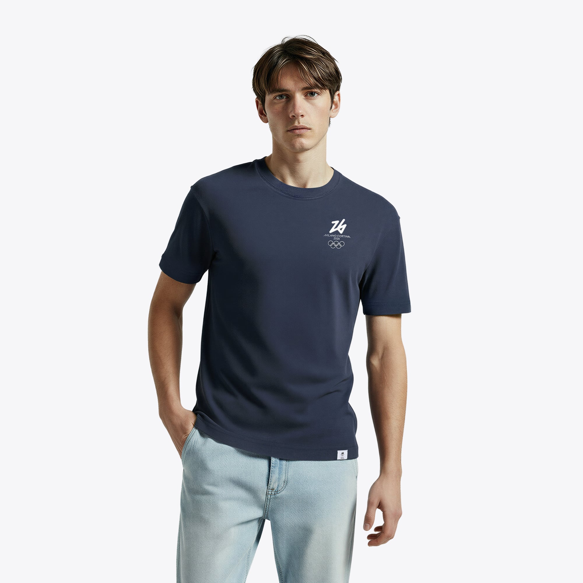 T-shirt da strada Olimpiadi Milano Cortina 2026 - Blu navy