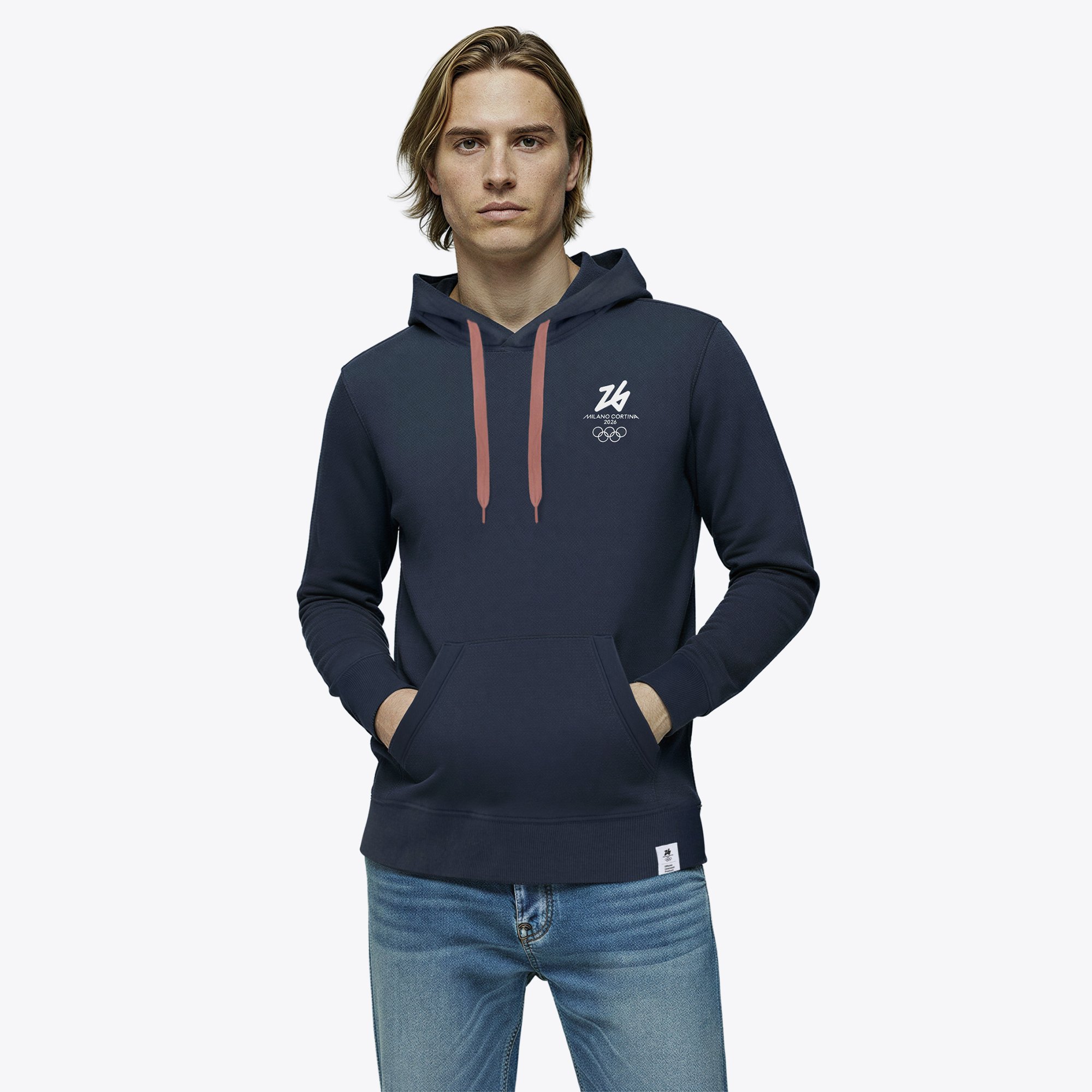 Felpa con cappuccio da strada Olimpiadi Milano Cortina 2026 - Blu navy