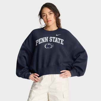 Women's Nike Navy Penn State Nittany Lions Oversized Phoenix Arch Pullover Sweatshirt