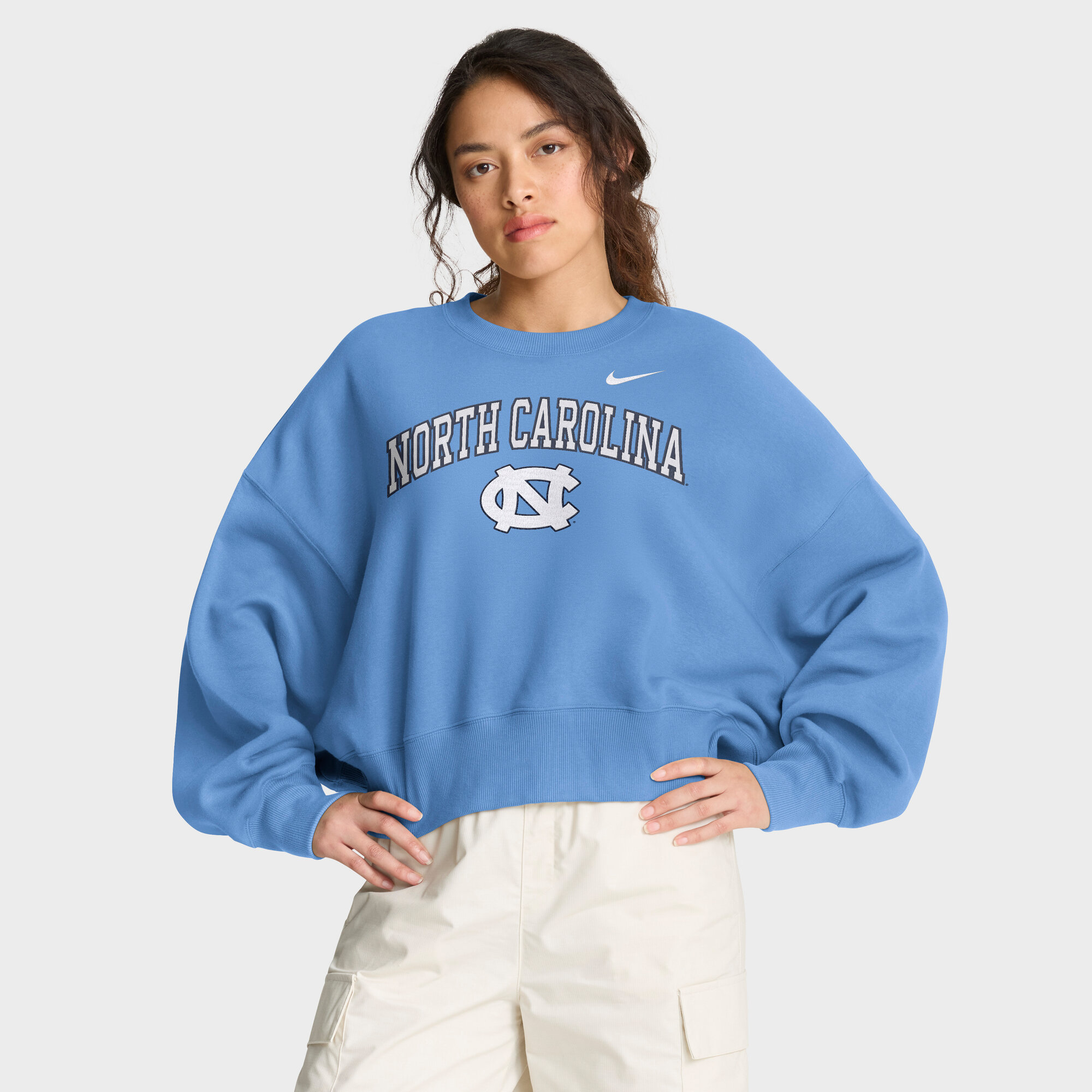 Women's Nike Carolina Blue North Carolina Tar Heels Oversized Phoenix Arch Pullover Sweatshirt