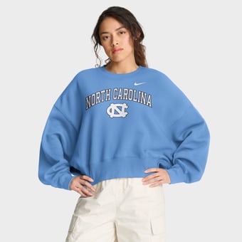 Women's Nike Carolina Blue North Carolina Tar Heels Oversized Phoenix Arch Pullover Sweatshirt
