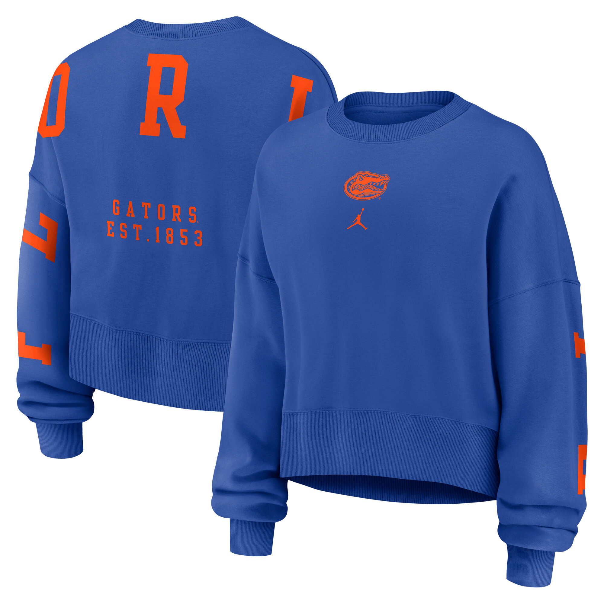 Women's Jordan Brand Royal Florida Gators Oversized Phoenix Pullover Sweatshirt
