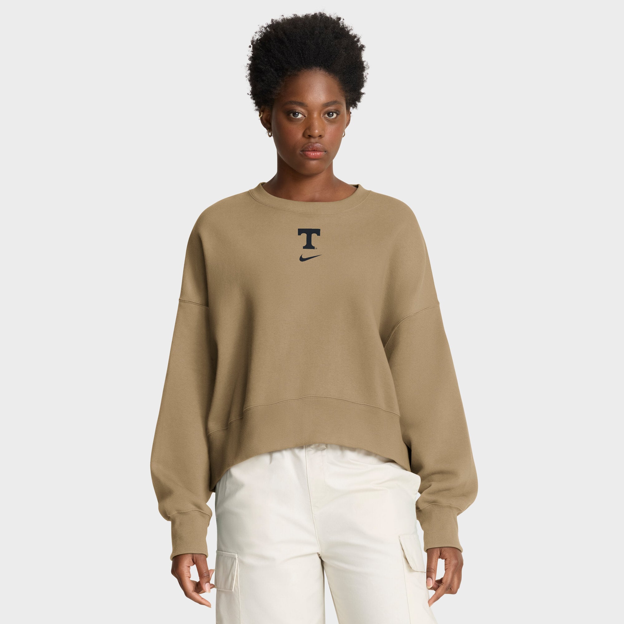 Women's Nike Tan Tennessee Volunteers Oversized Phoenix Pullover Sweatshirt