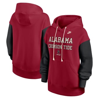 Women's Nike Crimson/Black Alabama Crimson Tide Oversized Legacy Phoenix Pullover Hoodie