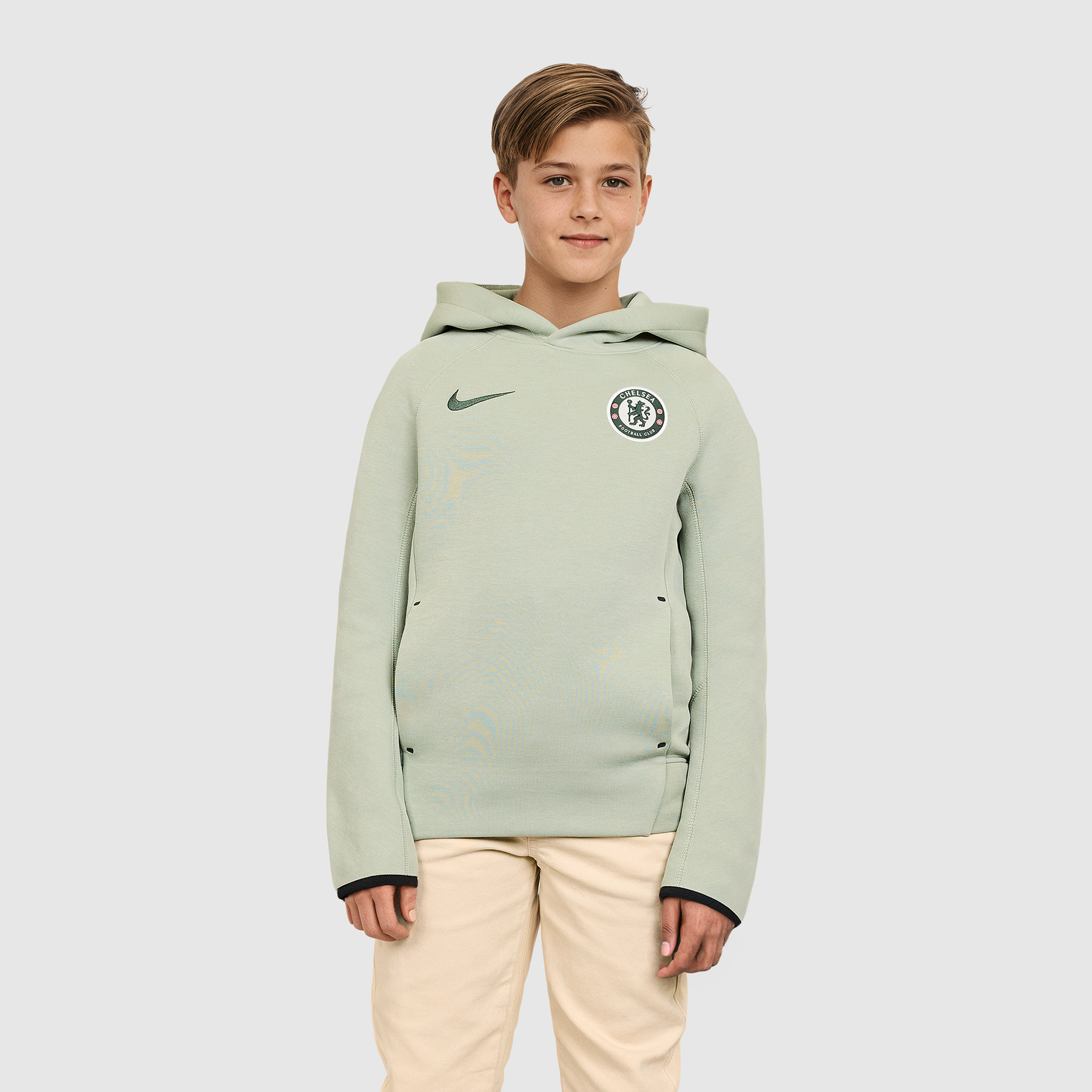 Chelsea Nike Tech Fleece Hoodie - Jade Horizon - Kids