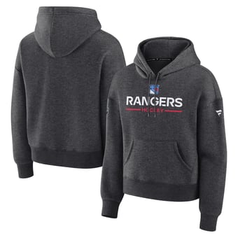 Women's Fanatics Charcoal New York Rangers Authentic Pro Primary Pullover Hoodie