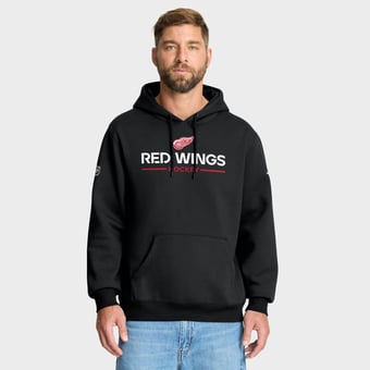 Men's Fanatics Black Detroit Red Wings Authentic Pro Primary Hoodie