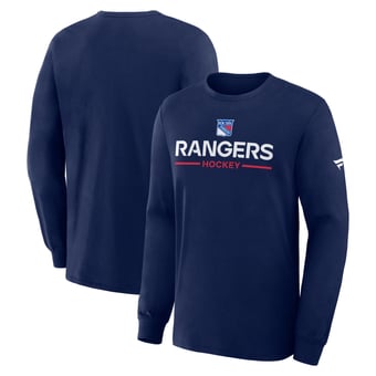 Men's Fanatics Navy New York Rangers Authentic Pro Primary Long Sleeve T-Shirt