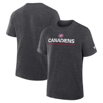 Men's Fanatics Charcoal Montreal Canadiens Authentic Pro Primary T-Shirt