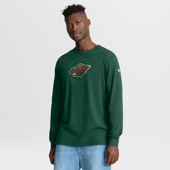 Men's Fanatics Green Minnesota Wild Authentic Pro Property Of Practice Long Sleeve T-Shirt
