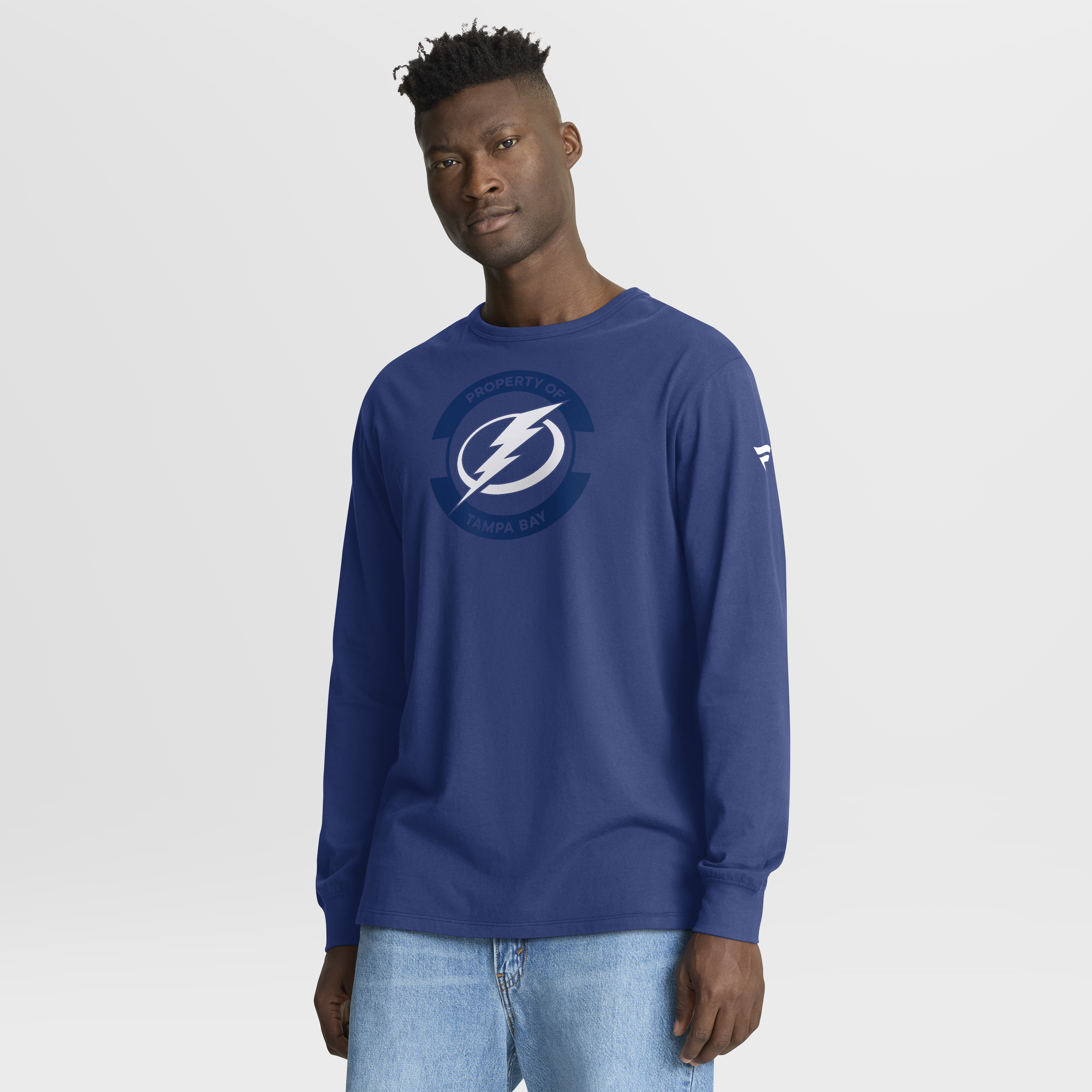 Men's Fanatics Blue Tampa Bay Lightning Authentic Pro Property Of Practice Long Sleeve T-Shirt