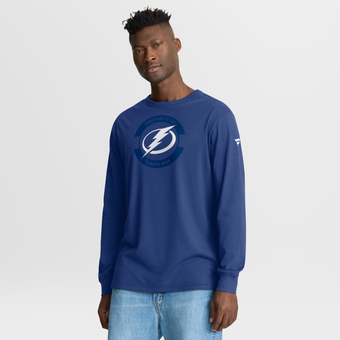 Men's Fanatics Blue Tampa Bay Lightning Authentic Pro Property Of Practice Long Sleeve T-Shirt