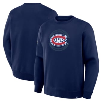 Men's Fanatics Navy Montreal Canadiens Authentic Pro Property Of Primary Sweatshirt