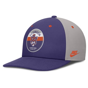 Men's Nike Purple/Gray Clemson Tigers Prep Pro Performance Snapback Hat