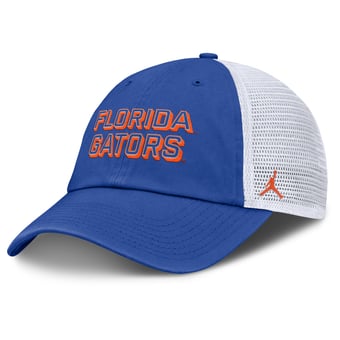 Men's Jordan Brand Royal Florida Gators 2025 Gameday On-Field Club Adjustable Trucker Hat
