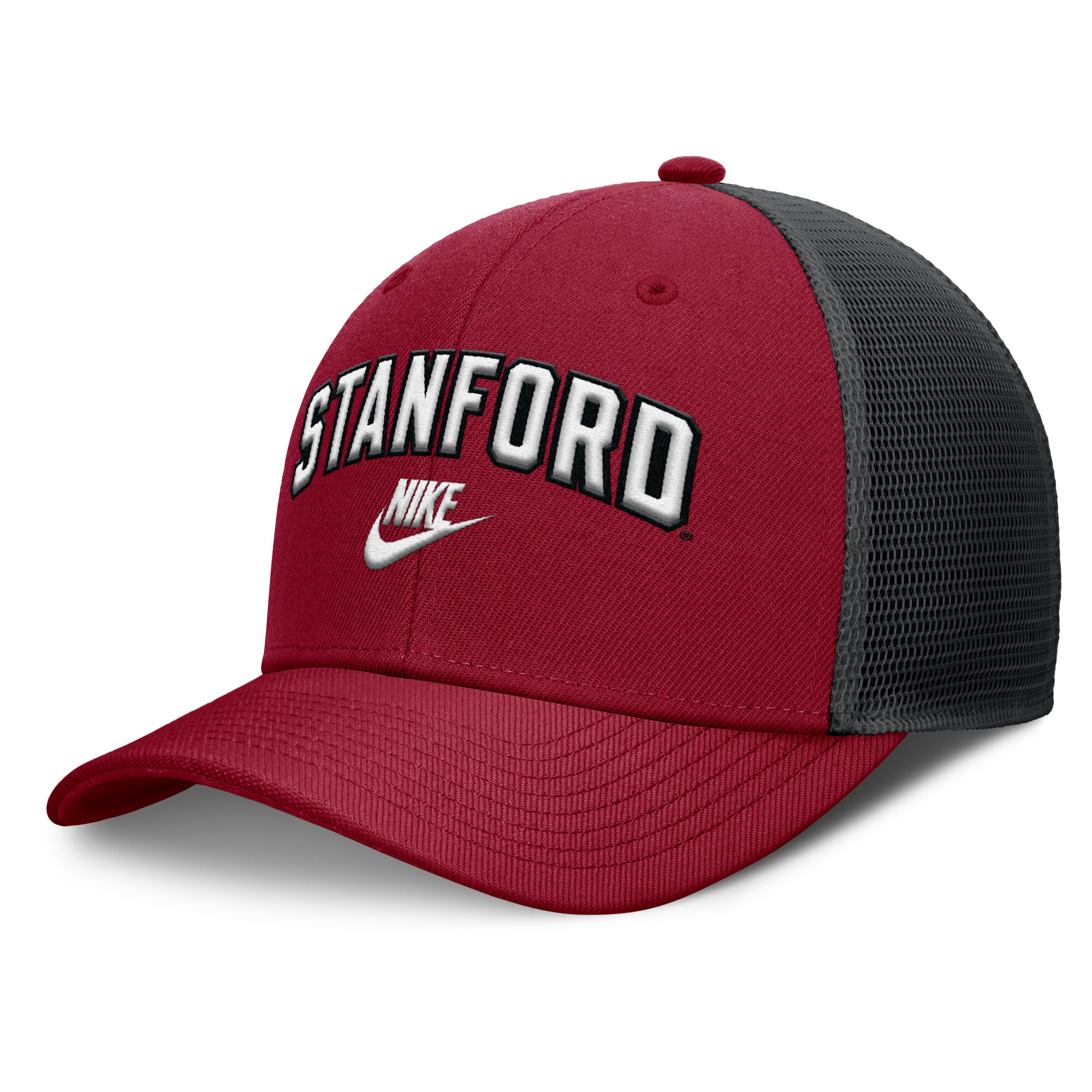 Men's Nike Cardinal/Black Stanford Cardinal Legacy Arch Rise Performance Trucker Adjustable Hat