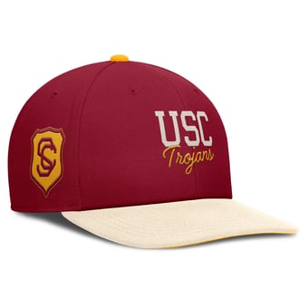 Men's Nike Cardinal/Cream USC Trojans Pro Legacy Script Snapback Hat