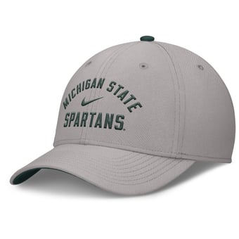 Men's Nike Gray Michigan State Spartans Rise Prep Performance Flex Hat