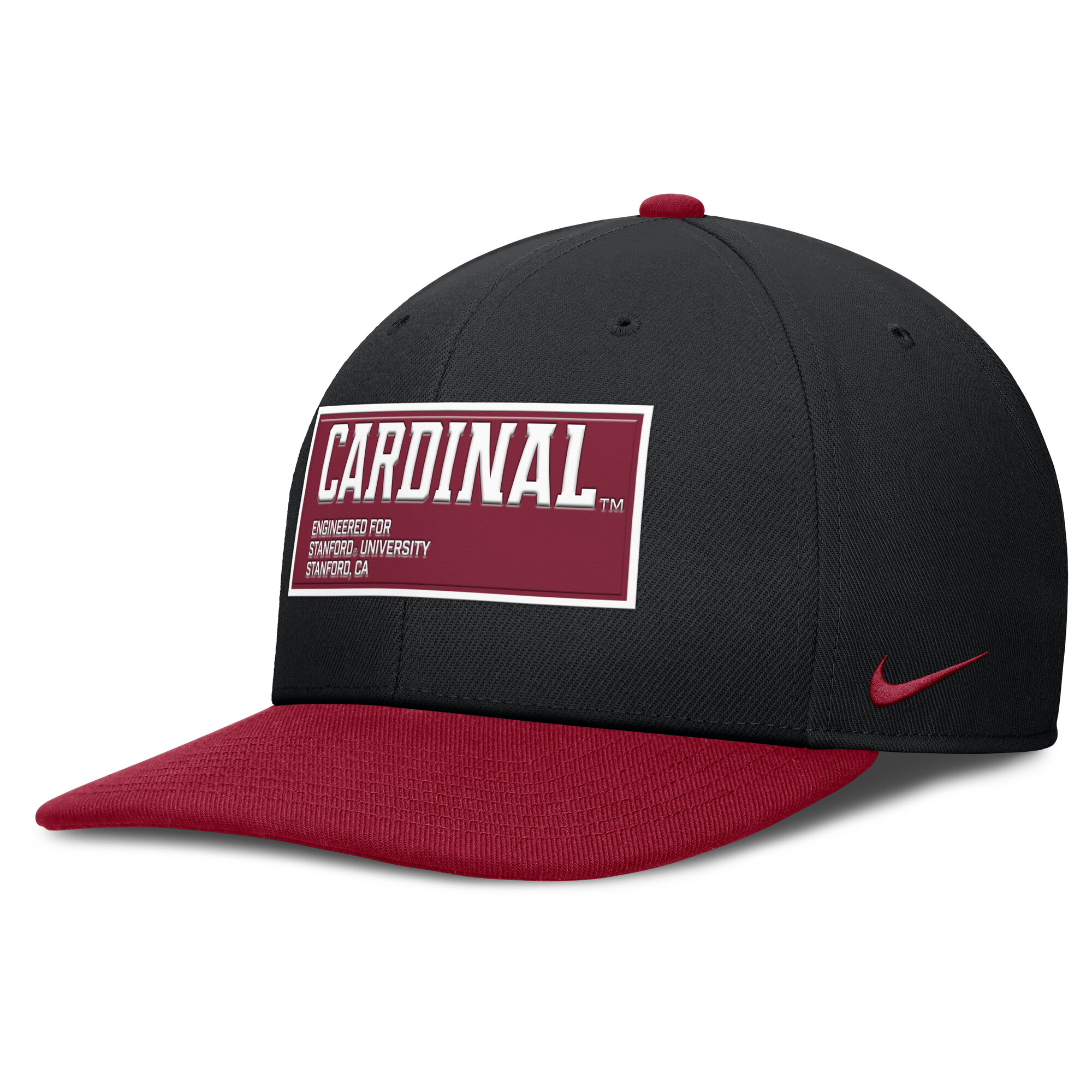 Men's Nike Black/Cardinal Stanford Cardinal 2025 On-Field Patch Pro Dri-FIT Snapback Hat