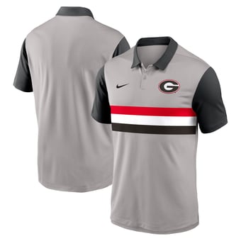 Men's Nike Gray/Black Georgia Bulldogs Vapor Dri-FIT Polo