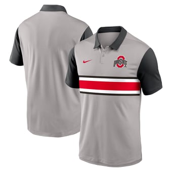 Men's Nike Gray/Black Ohio State Buckeyes Vapor Dri-FIT Polo