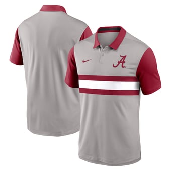 Men's Nike Gray/Crimson Alabama Crimson Tide Vapor Dri-FIT Polo