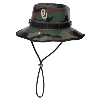 Men's Jordan Brand Camo Oklahoma Sooners 2025 Military Appreciation Boonie Dri-FIT Bucket Hat