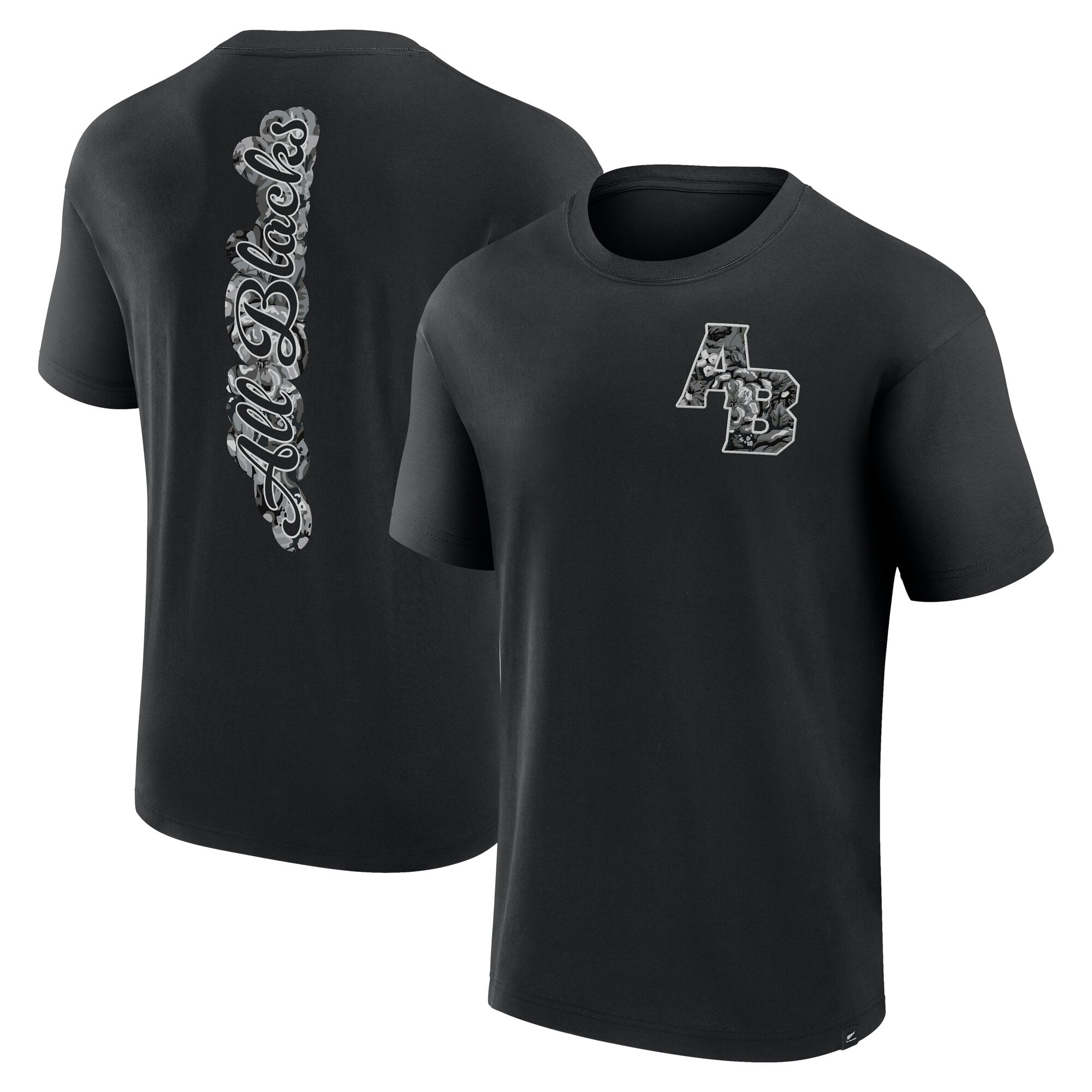 Maglietta All Blacks Street Florale - Nera