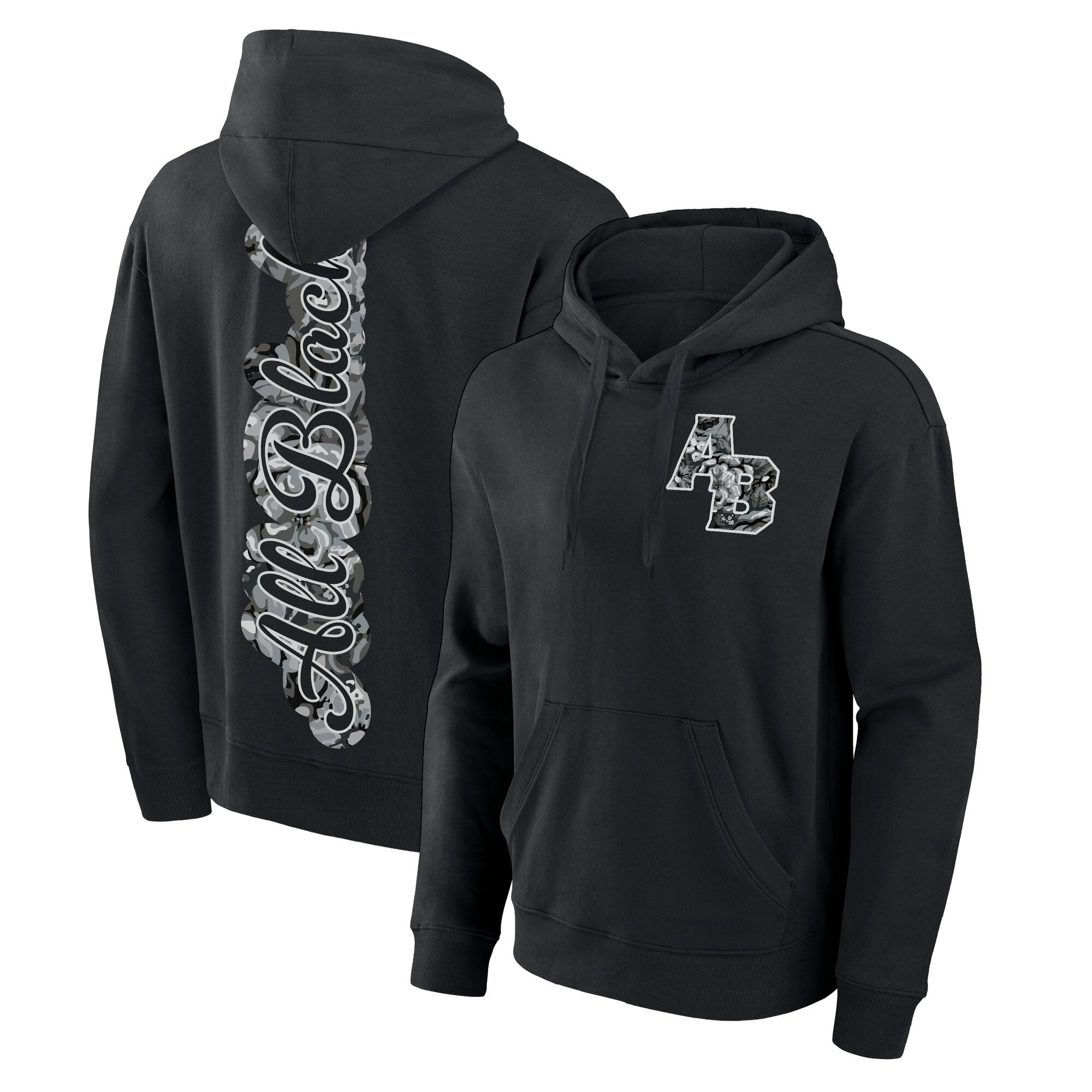 Felpa con cappuccio All Blacks Street Florale - Nera