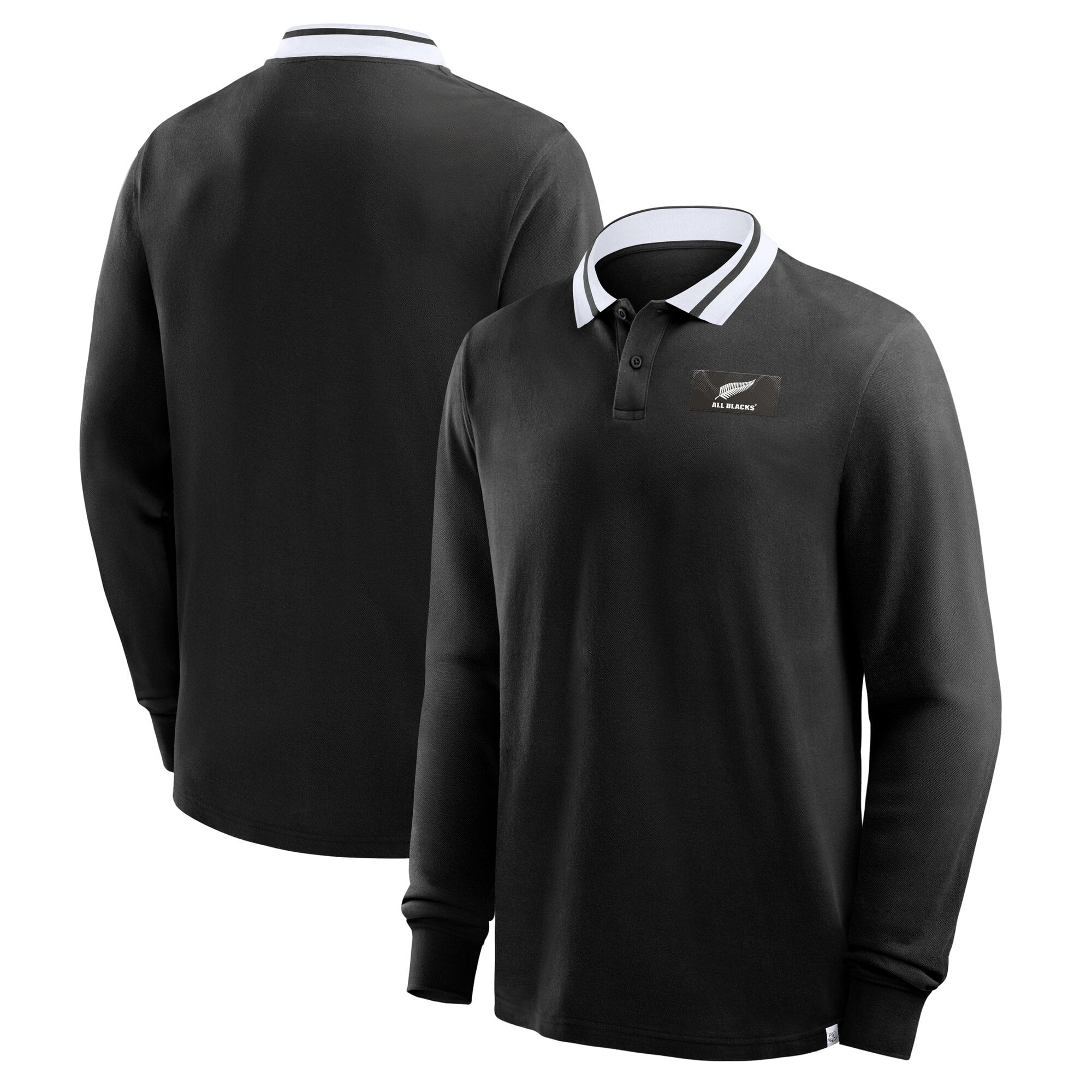 Polo con punta All Blacks a maniche lunghe - Nera