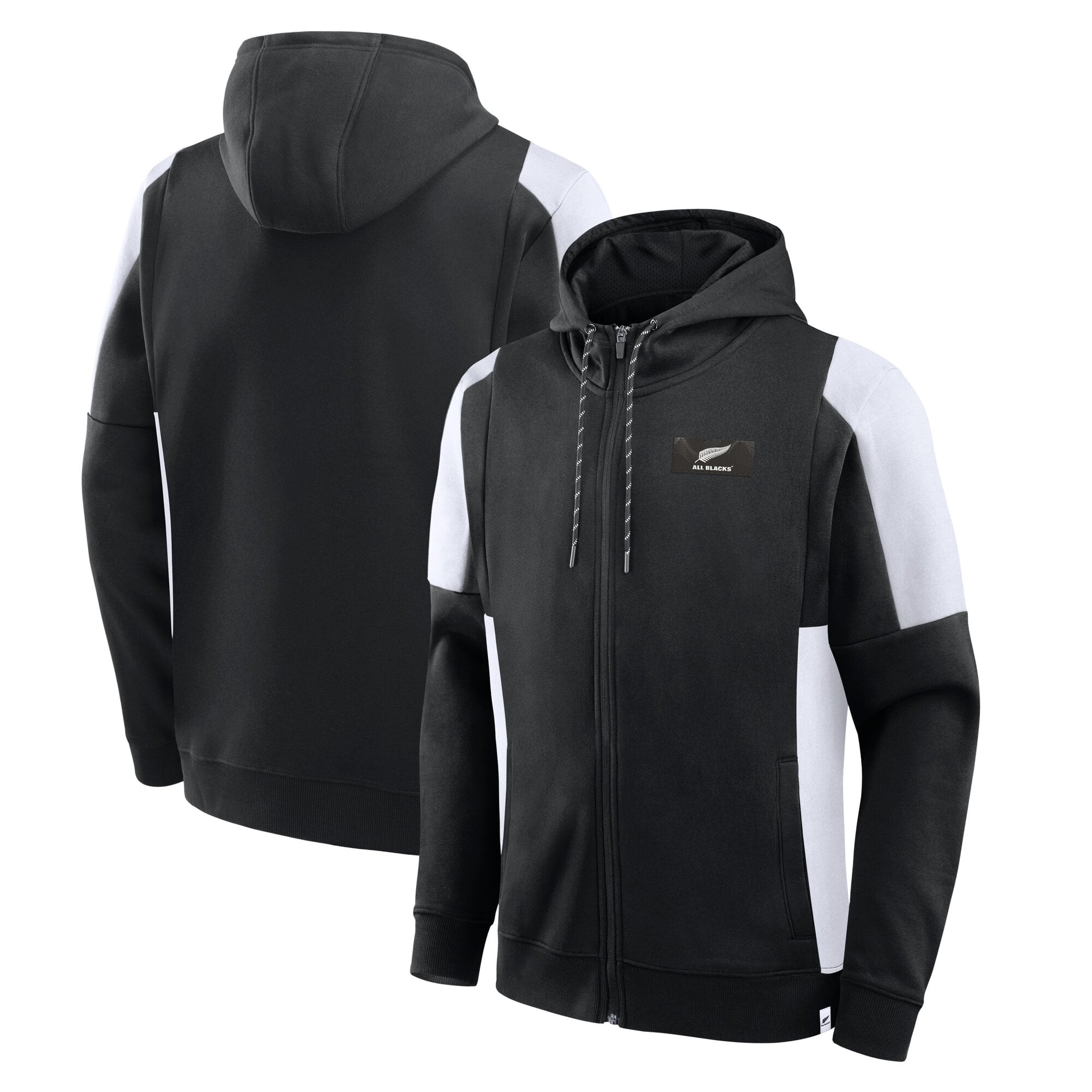 Felpa con cappuccio e zip intera All Blacks - Nera