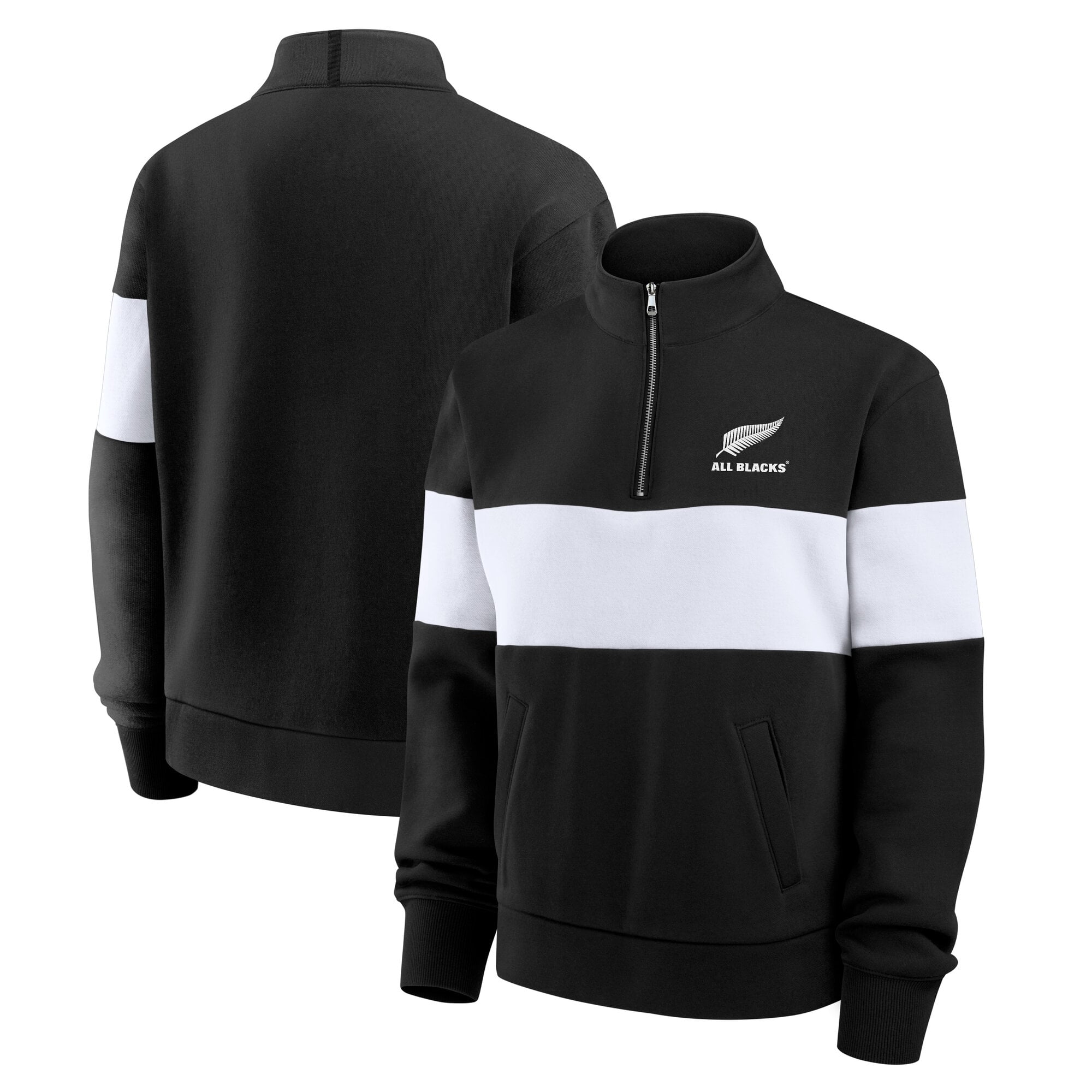Top con cerniera 1/4 All Blacks - Nero - Donna