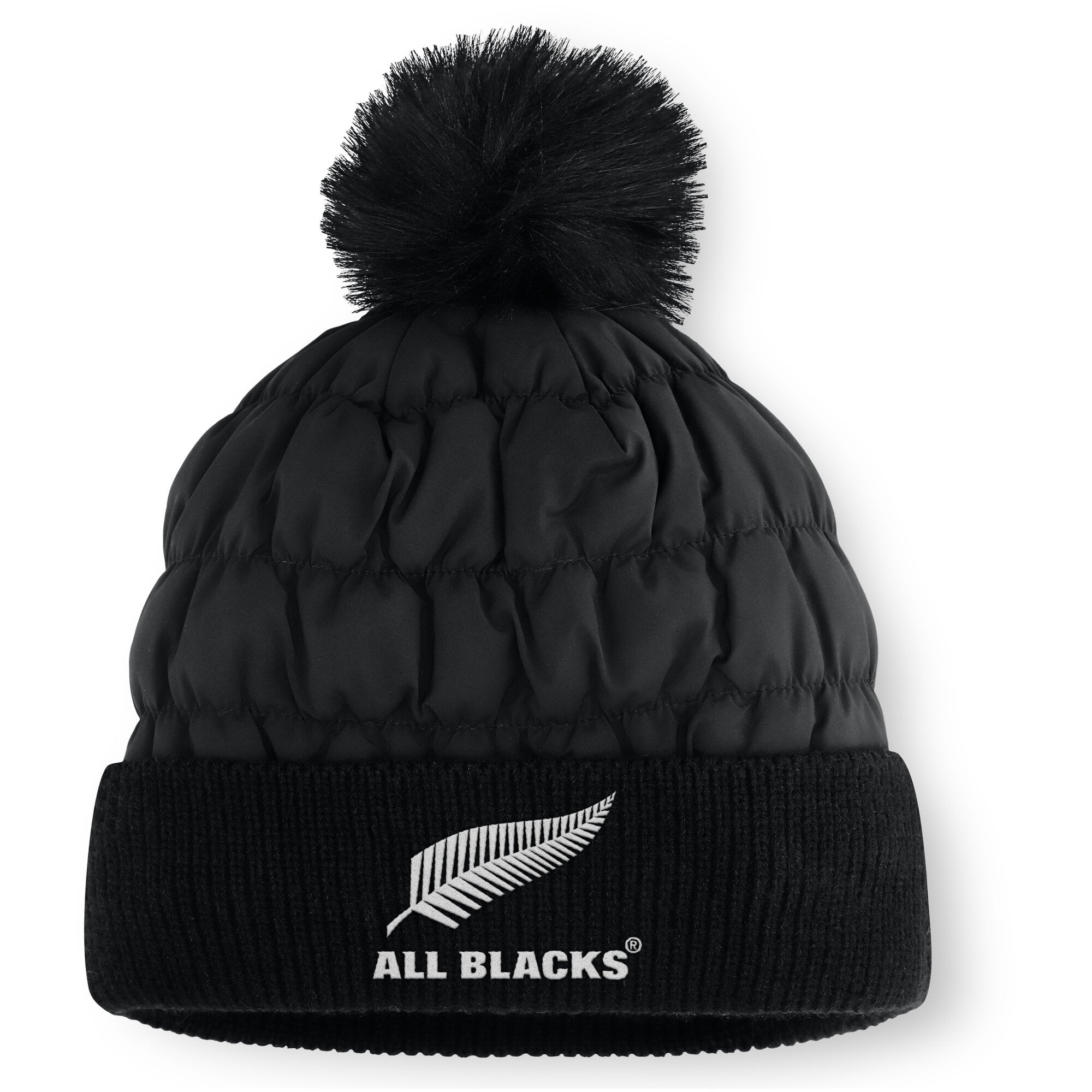 All Blacks Apex Cuff Pom Fleece Lined Beanie - Nero - Donna