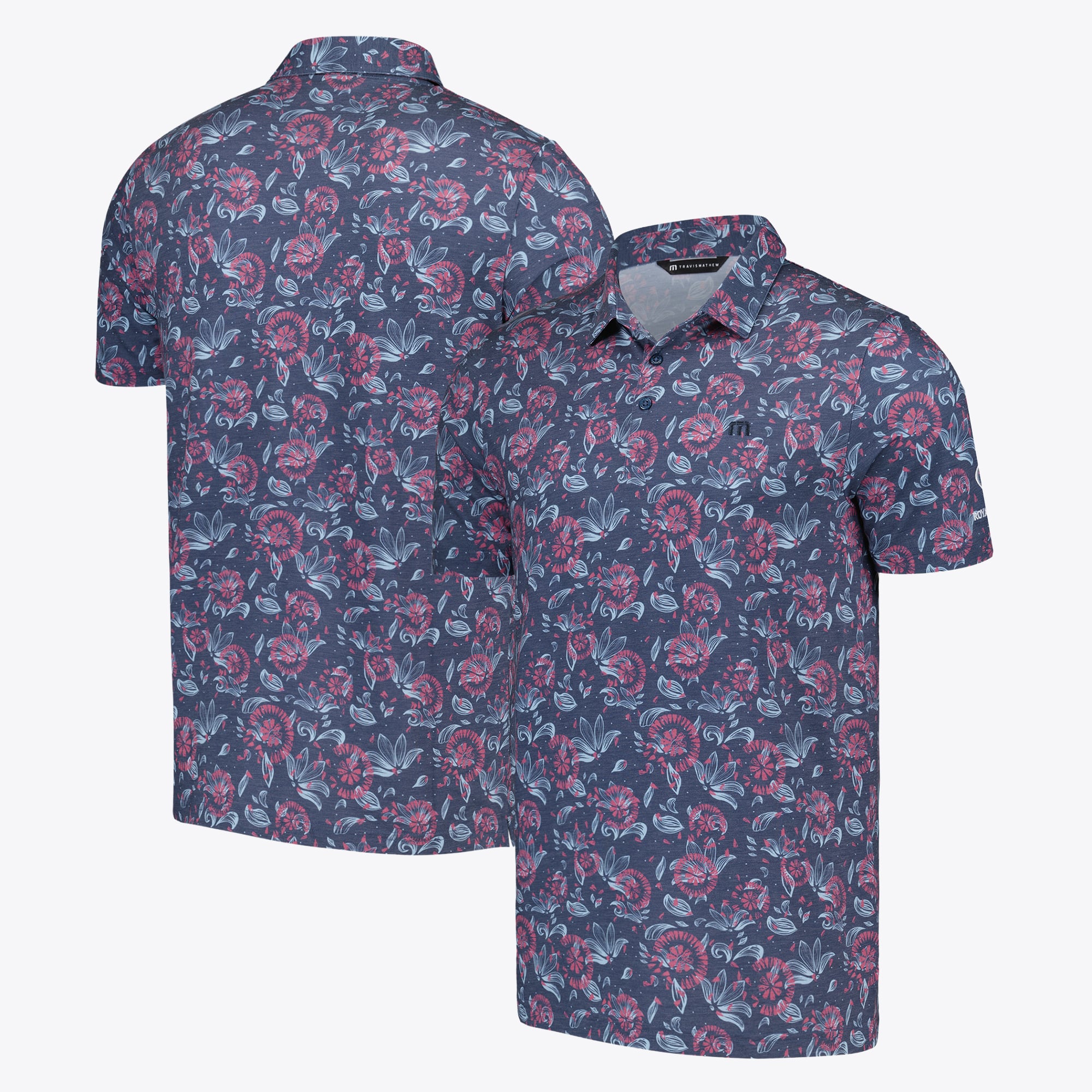 Polo The 153rd Open Royal Portrush Travis Mathew Featherweight Flourish - Blu Navy