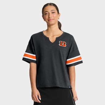 Women's Fanatics Black Cincinnati Bengals Redzone Curl Route T-Shirt