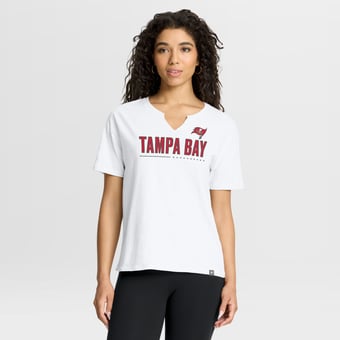 Women's Fanatics White Tampa Bay Buccaneers Redzone Slub Boxy T-Shirt
