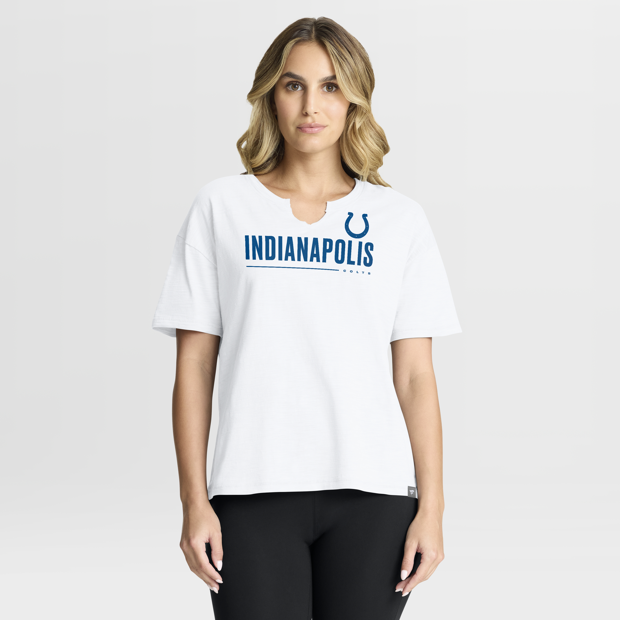Women's Fanatics White Indianapolis Colts Redzone Slub Boxy T-Shirt