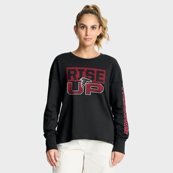 Women's Fanatics Black Atlanta Falcons Hometown Legacy Long Sleeve T-Shirt