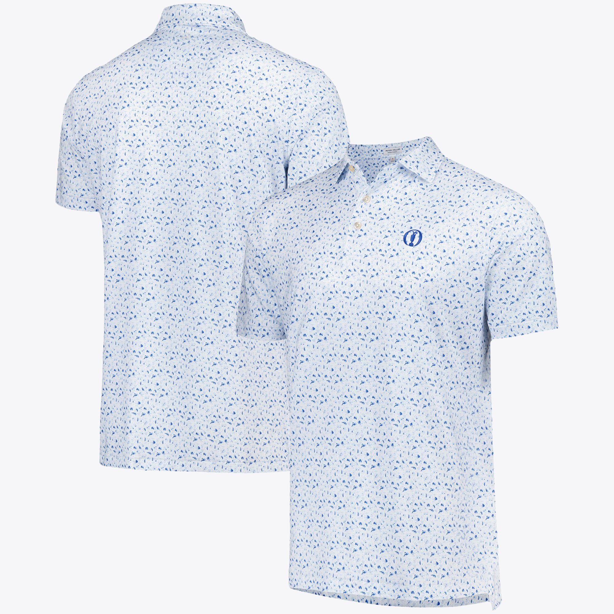 Polo The Open Peter Millar Straight Shooter Print - Bianco