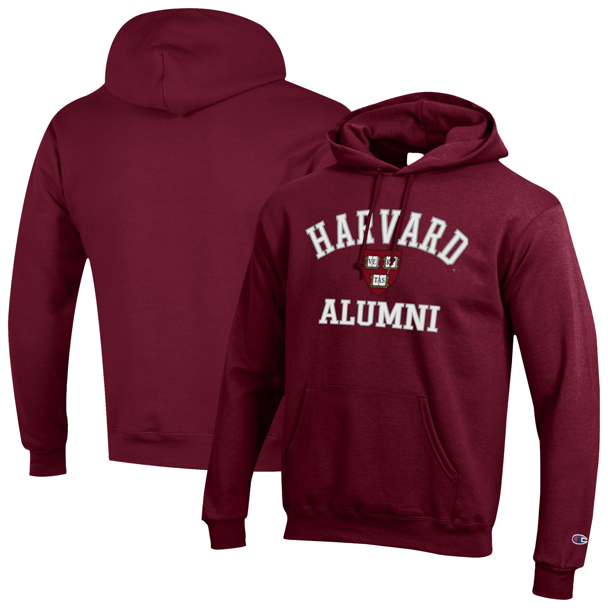 Men's Champion  Maroon Harvard Crimson Alumni Arch Pullover Hoodie