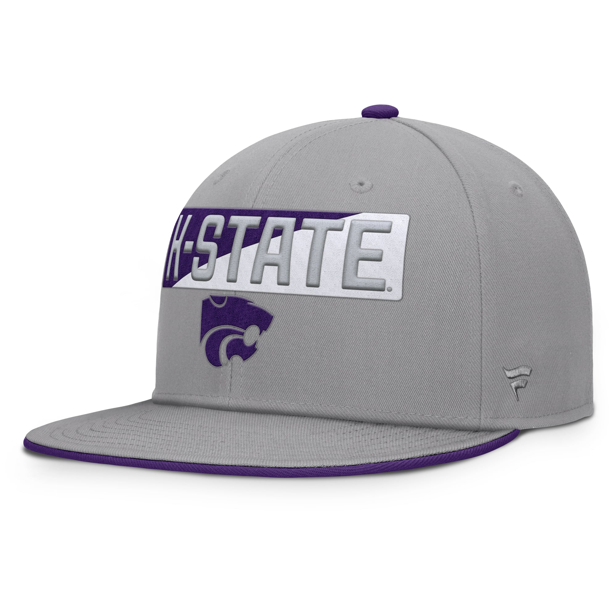 Men's Fanatics Gray Kansas State Wildcats Duo Snapback Hat