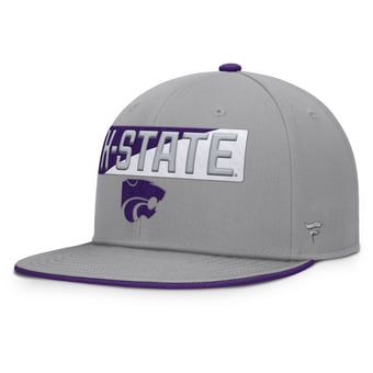 Men's Fanatics Gray Kansas State Wildcats Duo Snapback Hat
