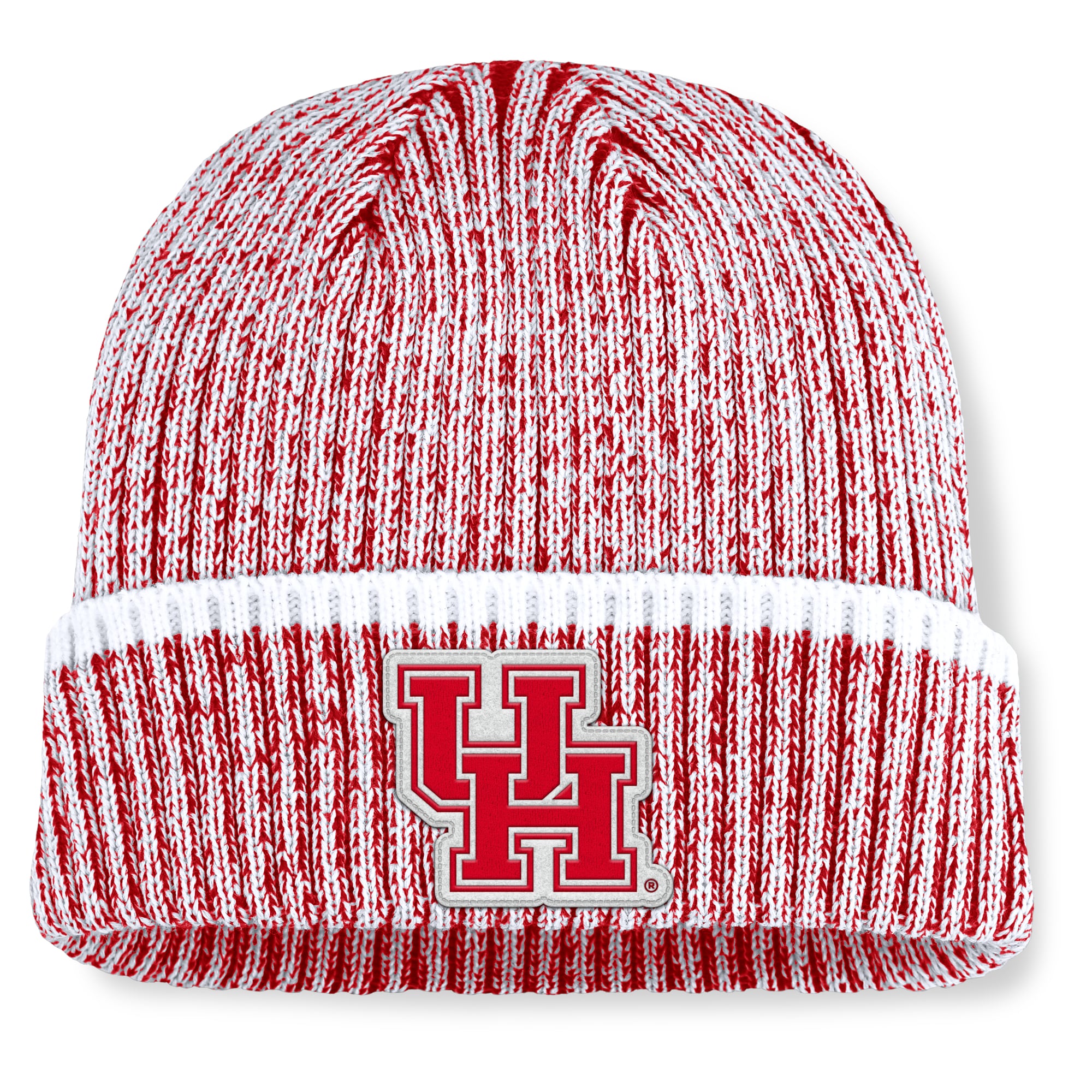 Men's Fanatics  Red/White Houston Cougars Haze Cuffed Knit Hat
