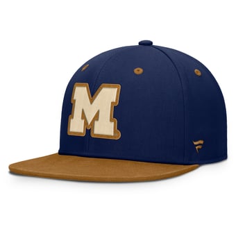 Men's Fanatics Navy/Brown Michigan Wolverines NoBo Fitted Hat