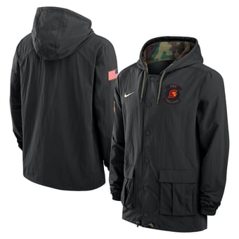 Men's Nike Black USC Trojans 2025 NCAA Military Appreciation Full-Snap Jacket