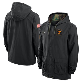 Men's Nike Black Tennessee Volunteers 2025 NCAA Military Appreciation Full-Snap Jacket
